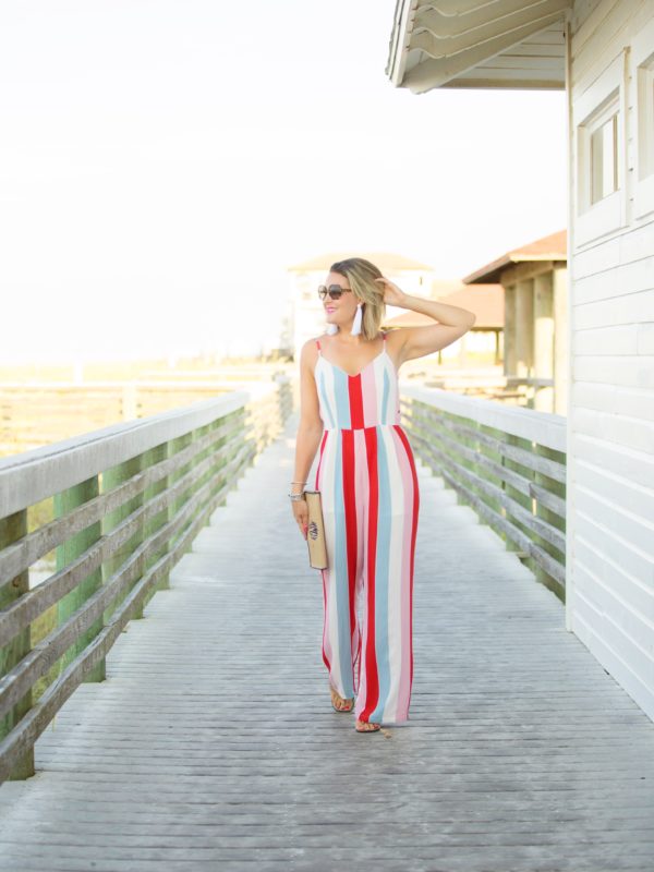 Striped Jumpsuit {What I am Wearing Wednesday}