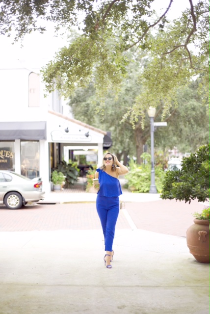 In this edition of What I'm Wearing Wednesday, Florida lifestyle blogger, MikaelaJ, shares a two piece blue outfit paired with blue heels!