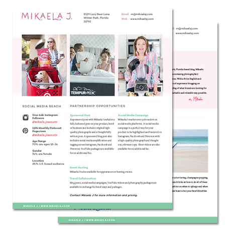 Mikaela J Media Kit