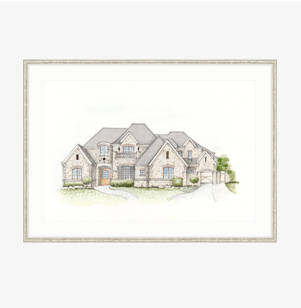 Custom Home Watercolor